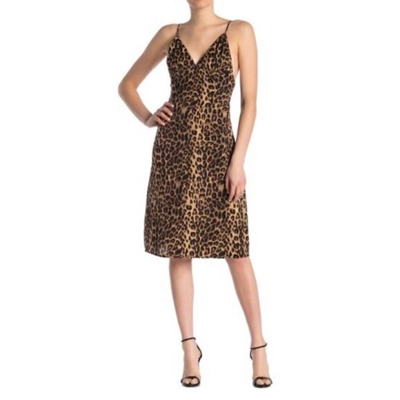 LPA Lunetta Leopard Print Slip Dress - Picture 1 of 6
